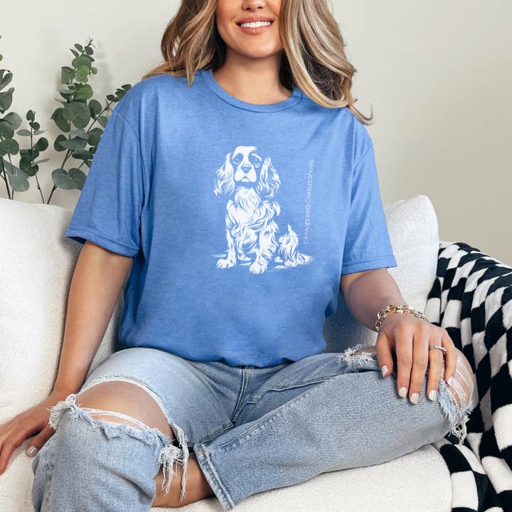 Cavalier King Charles Spaniel Unisex Softstyle T-Shirt for wholesale by Pets and Humans