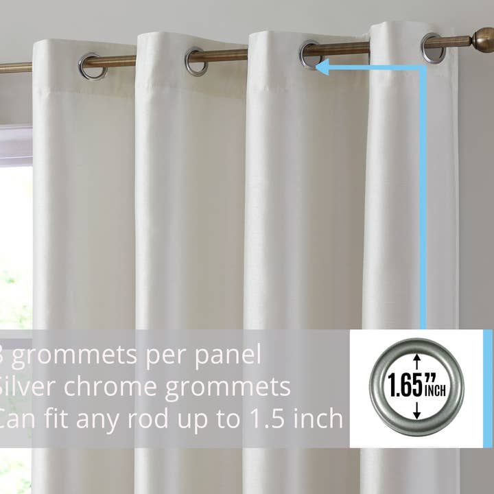 HLC.me - Wholesale Curtain - Jefferson Faux Silk Grommet Curtain Panels62