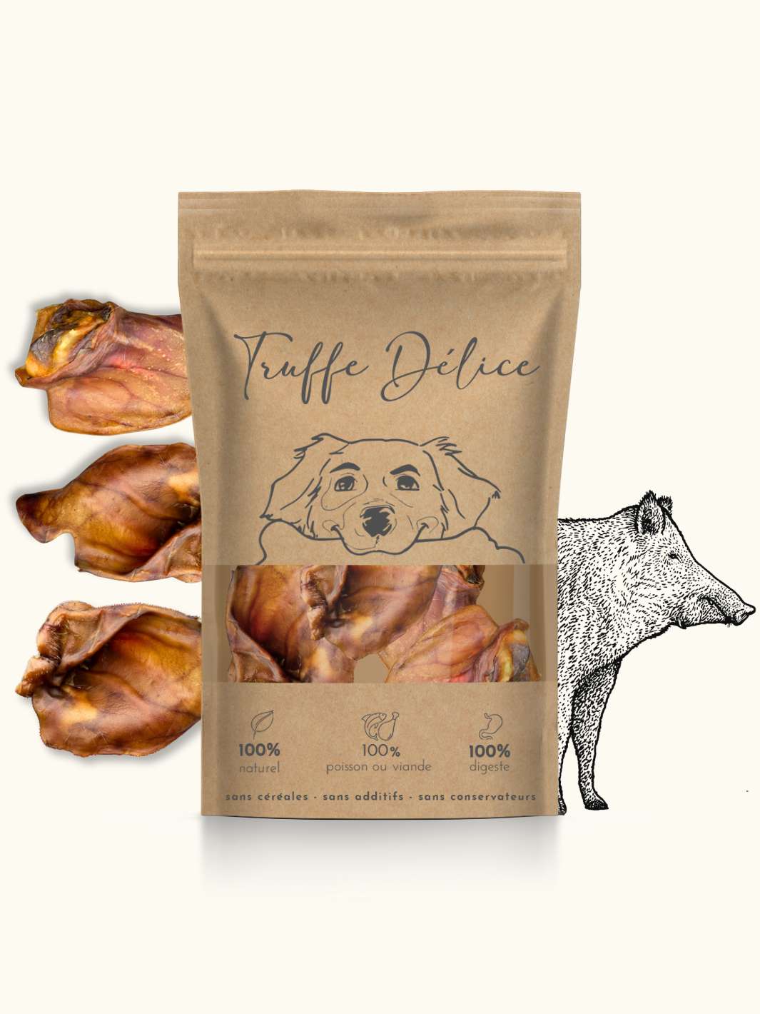 Truffe Délice - Vente Friandises – chien - Oreilles de sanglier0