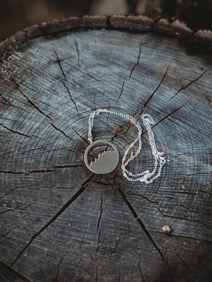 Circle Teton Necklace | Sterling Silver or Gold Filled for wholesale by Made of Mountains
