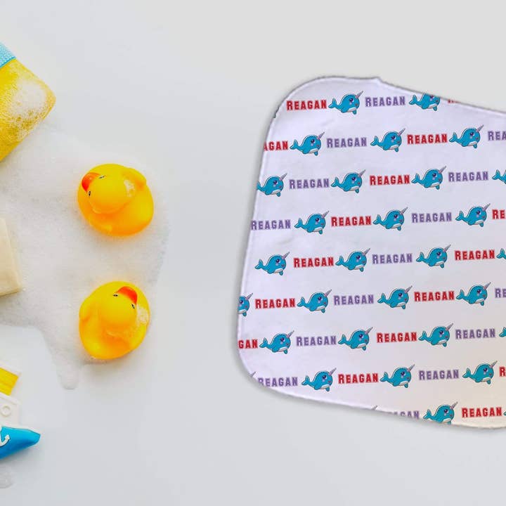 Panno di lavaggio in microfibra Narwhal personalizzato per la vendita all'ingrosso da parte di Potter's Printing