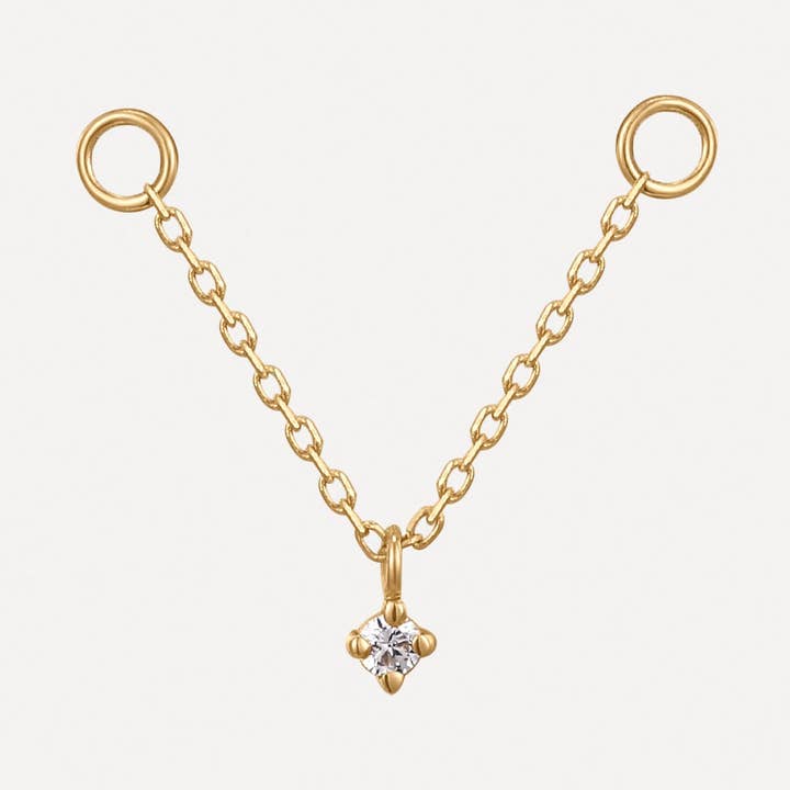 Diamond + Chain Earring Charm for wholesale by Kelly Bello Design