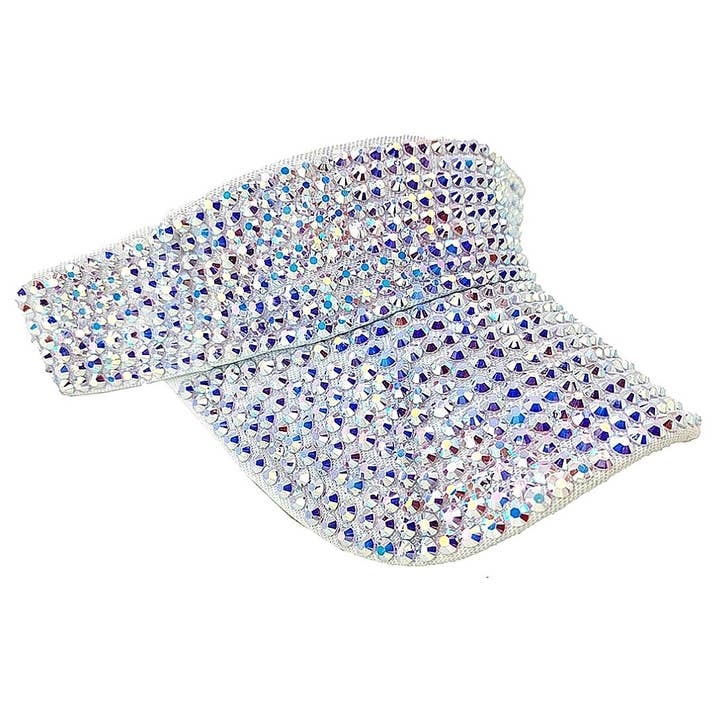 Bling Chip Stone Rainbow Sun Visor Hat for wholesale by Diacly