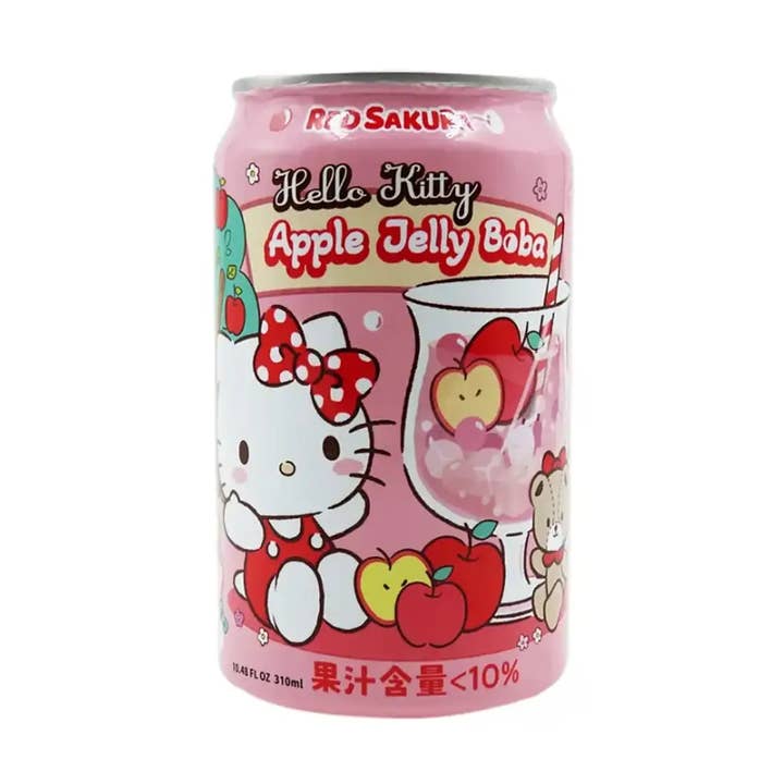 Echo Sales America – Engroshandel Sodavand/kulsyreholdige drikkevarer – Hello Kitty Æble Jelly Boba - Dåse 310 ml kasse med 24 (Taiwan)0