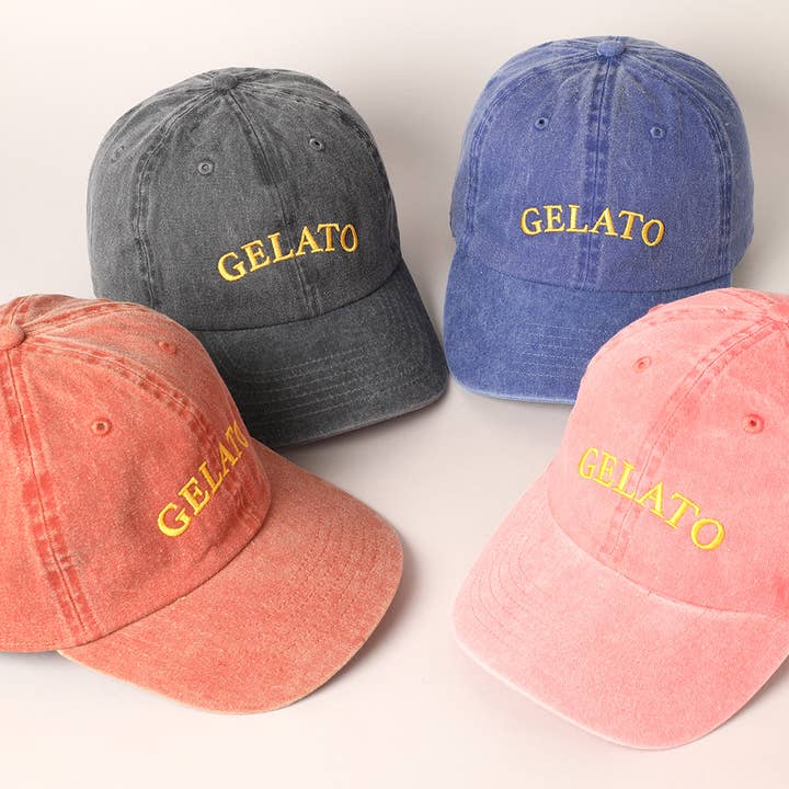 Fashion City – Engroshandel Baseballkasket - Dame – Kasket med broderet gelato-tekst4