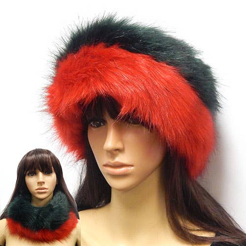 Diacly - Wholesale Fashion Headband - Women's - Long Fur Neck Warmer Infinity Scarf Stretchable Headband0