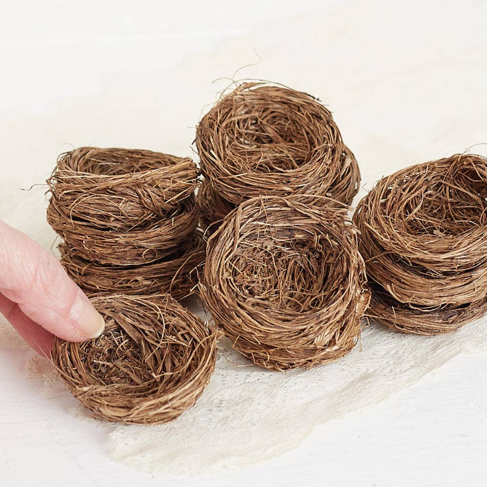 Factory Direct Craft - Wholesale Christmas Decoration - Dried Twig Faux Birds Nests (Pack of 12 Nests)2