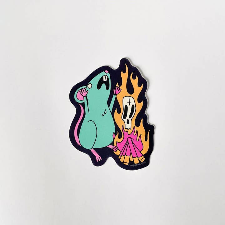 Creepy Orca Supply Company - Wholesale Sticker - Dance of the Demon Rat Occult Critter Sticker3