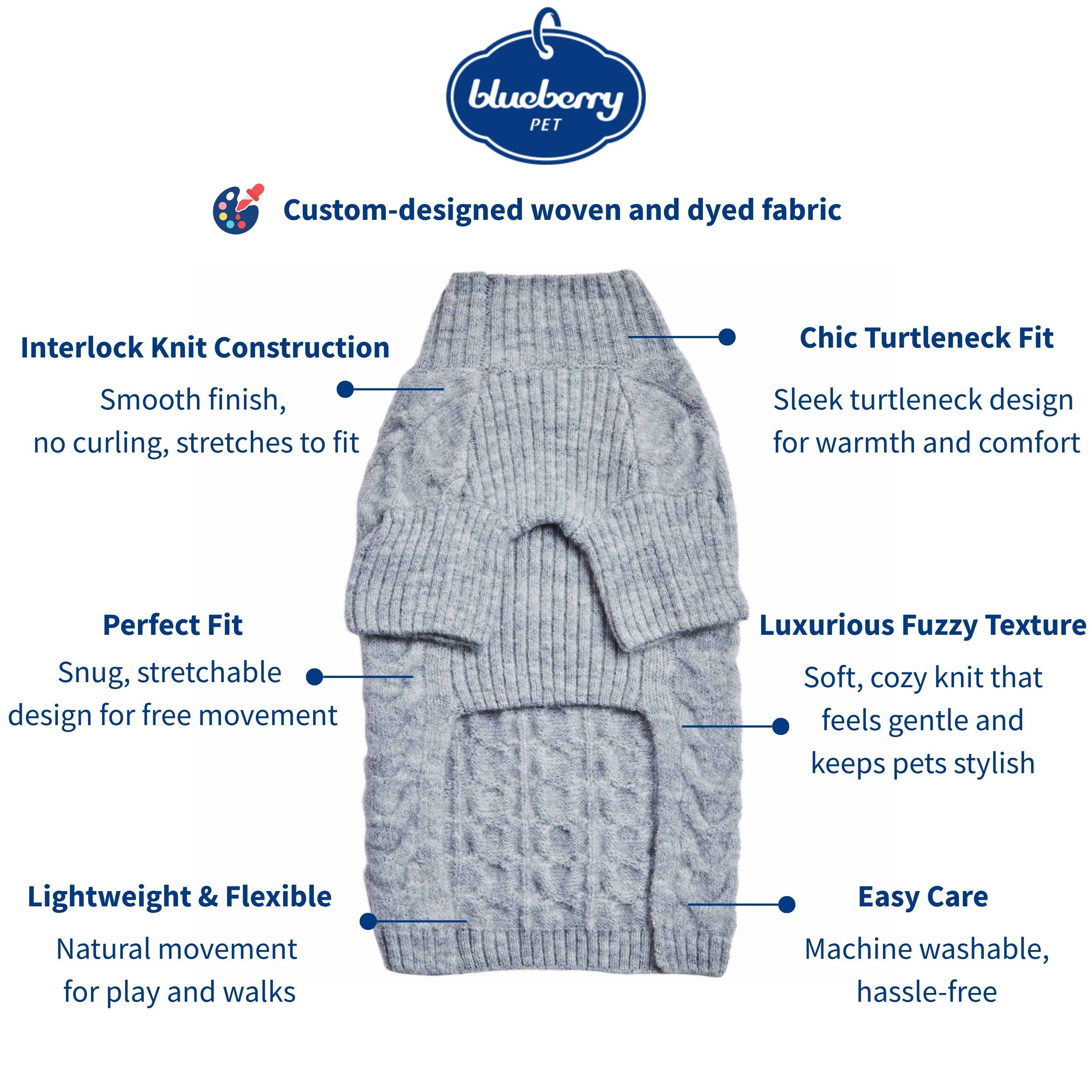 Blueberry Pet - Wholesale Pet Sweater - Dog - Custom-Knit& Dyed UltraSoft Brushed Fuzzy Turtleneck Sweater14