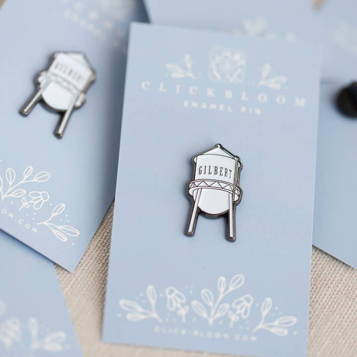 Click Bloom - Wholesale Lapel Pin/Button - Gilbert Arizona Water Tower Enamel Pin