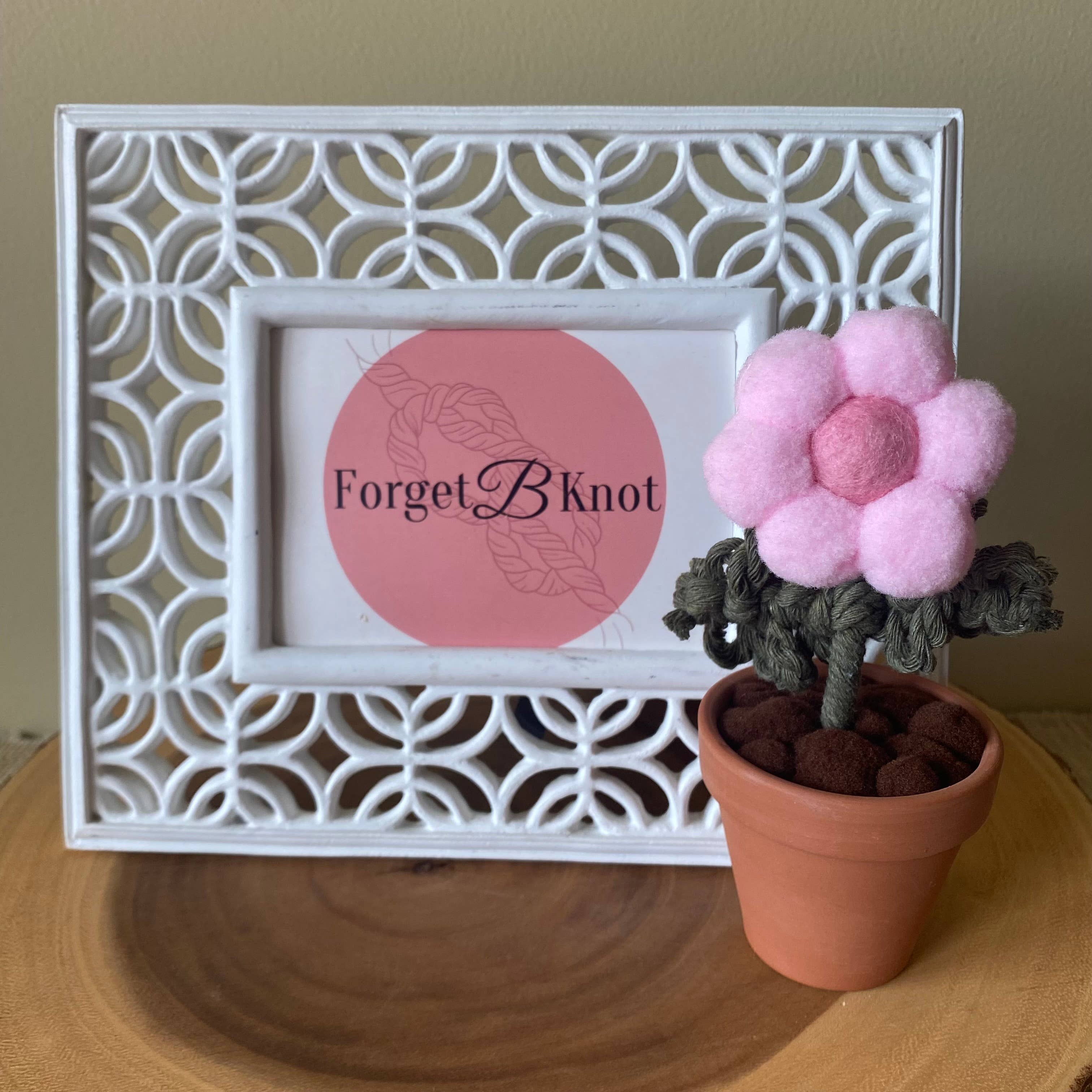 ForgetBKnot - Wholesale Artificial Flowers - Pompom, Felt and Macrame Forever Fibre Flower - Single 8