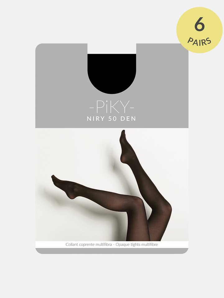 Collant opaque pour femme, bas noirs, collant opaque 50 DEN pour la vente par PIKY