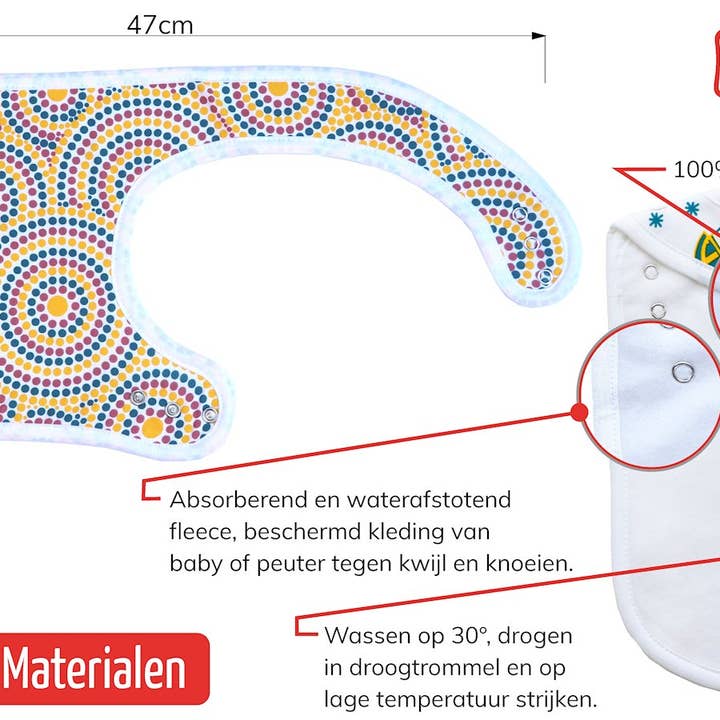 KliederZ - Wholesale Bib - Baby - Pink & Ruby Eating Bib - Baby Bib1