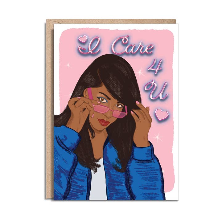 Carte de vœux I Care 4 U Love pour la vente par Goods Made by Digitrillnana