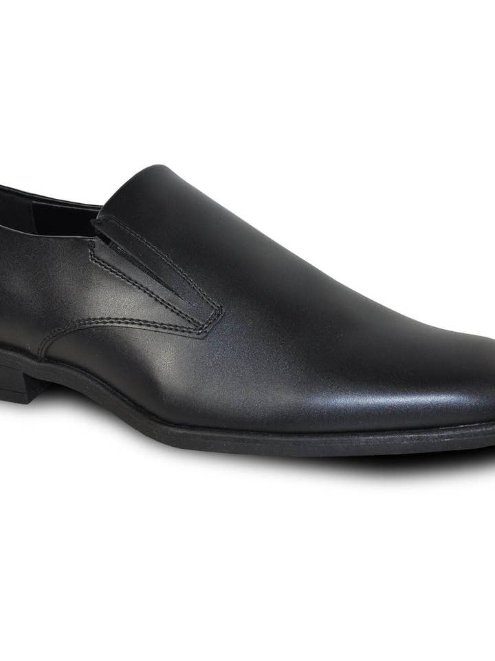 "BLACK SQUARE TOE DRESS LOAFER - MEN'S PLAIN POINTY STYLE" for wholesale by Alberto Nardoni