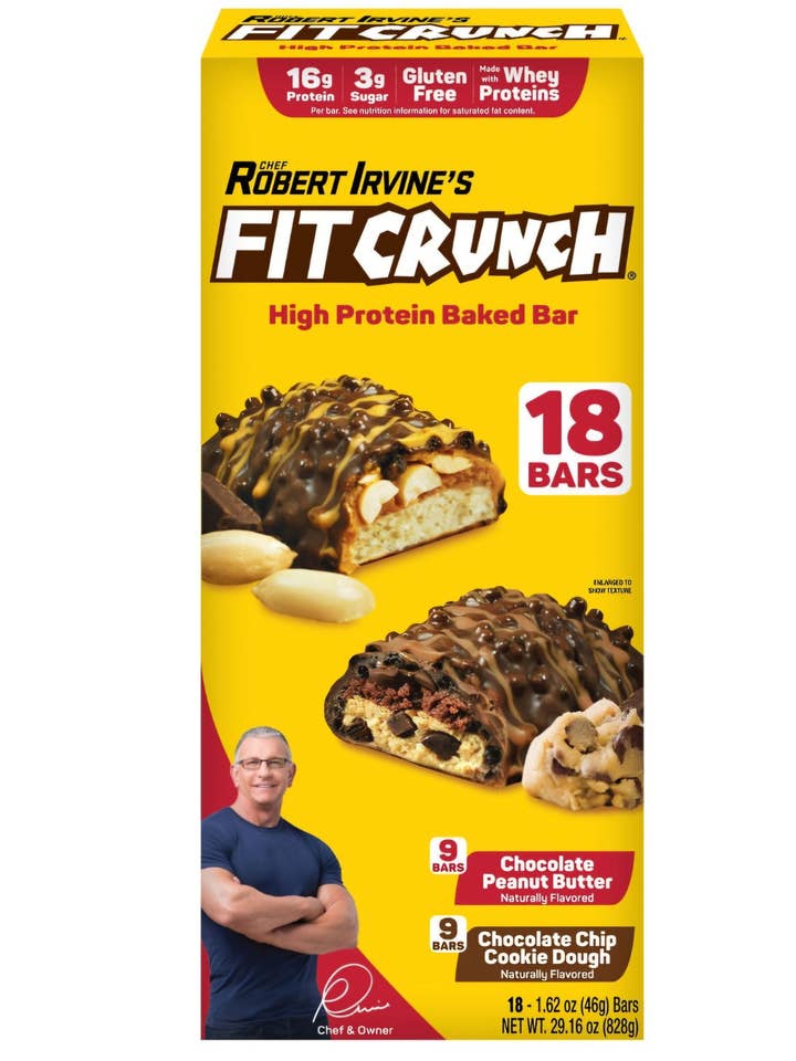 Pack varié de barres protéinées cuites Fit Crunch 1,62oz 18 unités pour la vente par Majesitc Health
