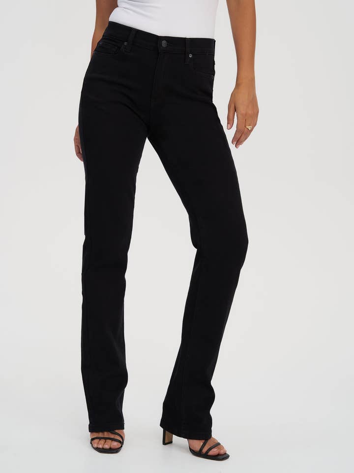 Yoga Jeans - Wholesale Jeans - Women's - CLASSIC RISE / CHLOE STRAIGHT / BLACK / 34'' INSEAM2