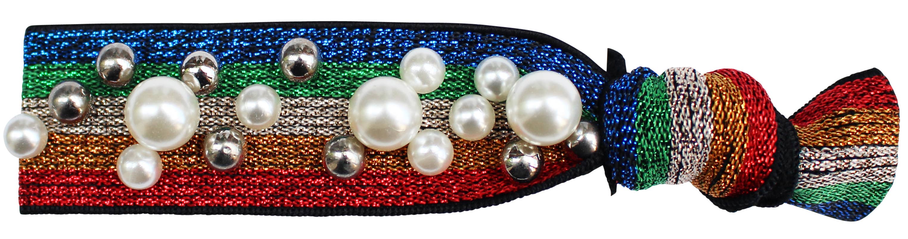 Gemelli – Engroshandel Hårbånd - Dame – Perle Stud Hair Tie3