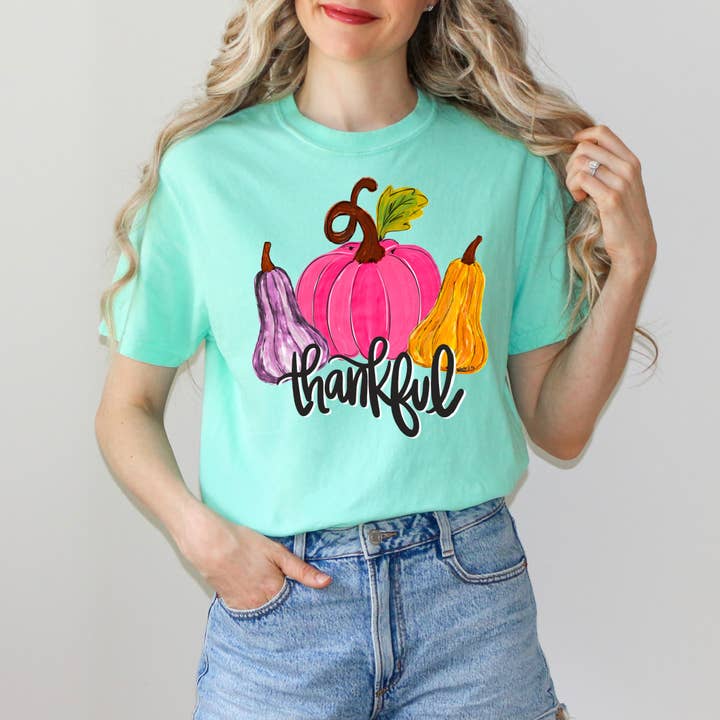 Thankful Pumpkin Trio T-Shirt - Minimum 6 for wholesale by Baxter & Me
