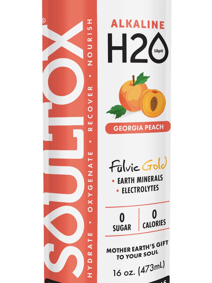 SOULTOX 10PH alkalische mineraalwaterblikken -Georgia Peach voor wholesale door Lucky Soul