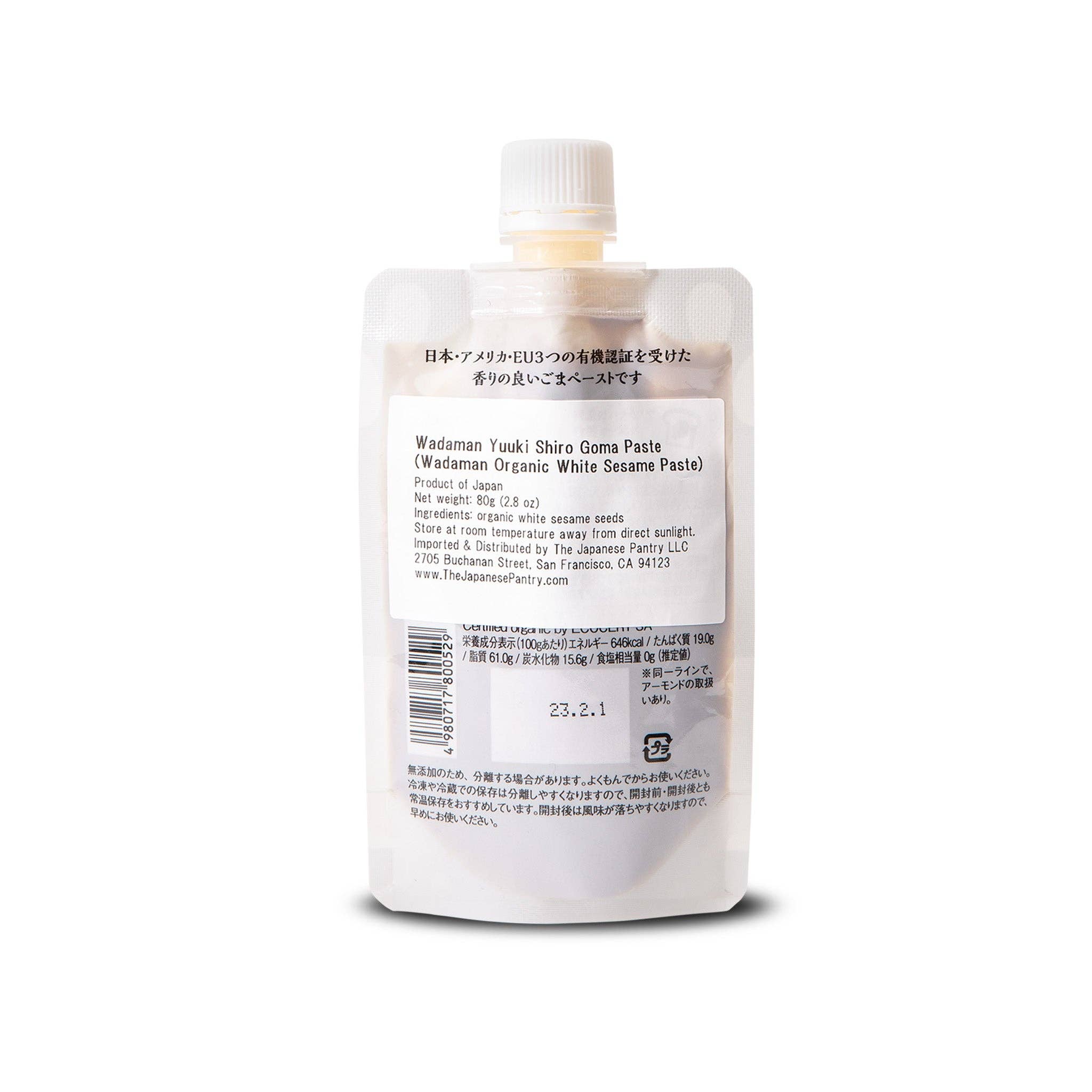 The Japanese Pantry - Wholesale Nut Butter - White Sesame Paste, Organic - 80g pouch1