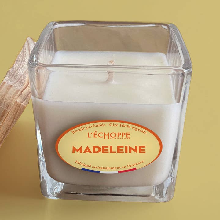 L'Échoppe Buissonnière – Großhandel Kerze im Glas / gefüllte Kerze – Madeleine - Duftkerze 85g0