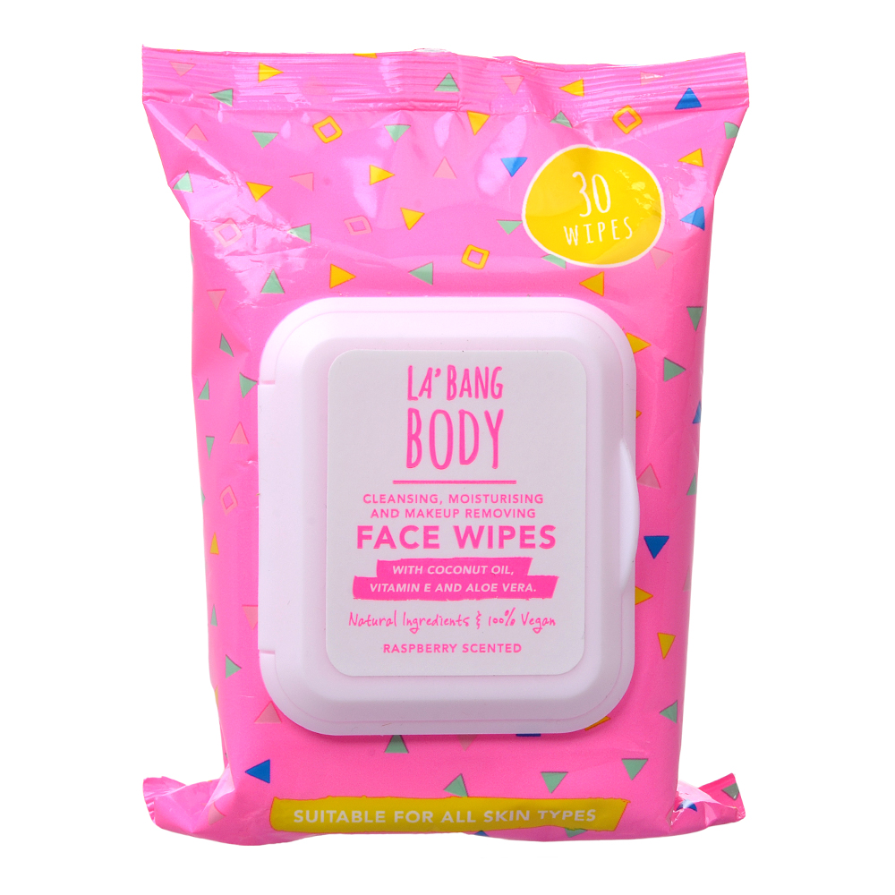 La'Bang Body - Wholesale Face & Body Wipes - Face Wipes - antibacterial Cleansing & Moisturising - Raspberry0