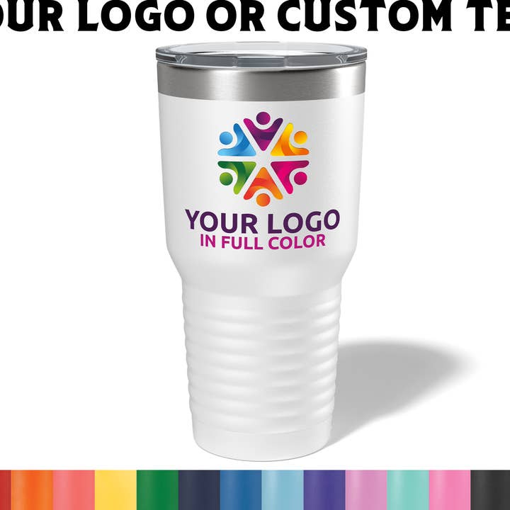 Gobelet imprimé personnalisé de 30 oz avec logo couleur pour la vente par The Lasercraft Company