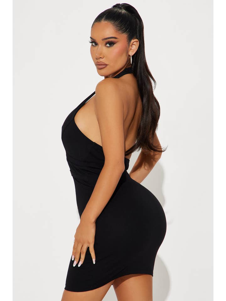 5besties inc - Wholesale Dress - Women's - HALTER NECK MINI DRESS