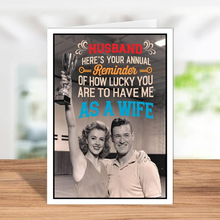 Katie Doodle | Boutique Greeting Cards & Birthday Gifts - Wholesale Valentine's Day Card - Handmade Vintage Cute Funny Valentine Cards for Him, Husband4