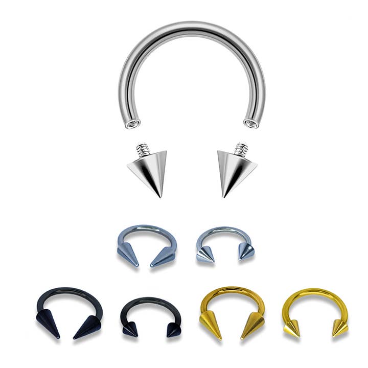 Surgical Steel 316L- Internal Threading Cone - Horseshoe Bar for wholesale by Bodytrend