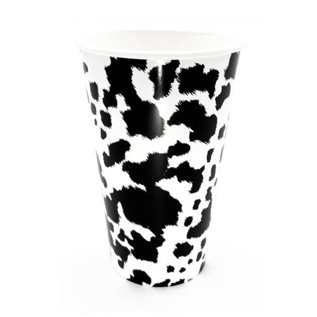 Black Cowhide Cups (Set of 8) for wholesale by Party West