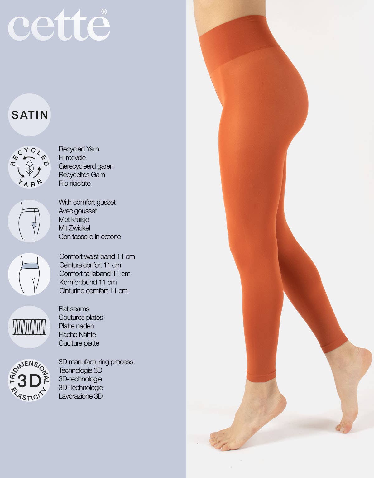 Cette - Wholesale Tights - Women's - Opaque Footless Tights, Leggings, Up to 4XL, Eco-friendly32