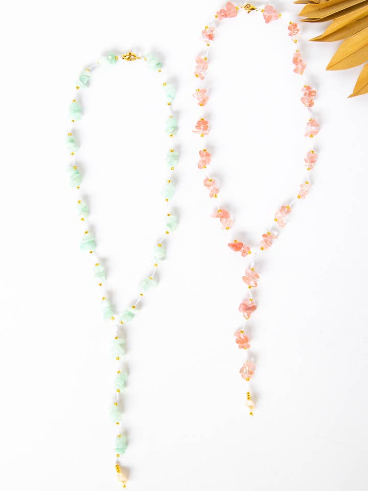 Shoreline Pearl Lariat for wholesale by Bali Queen