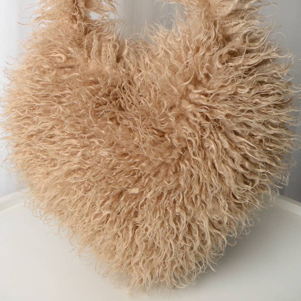 Sweetkama - Wholesale Crossbody Bag - Women's - Ladies Y2K Heart-Shaped Plush Bag SKAB409120