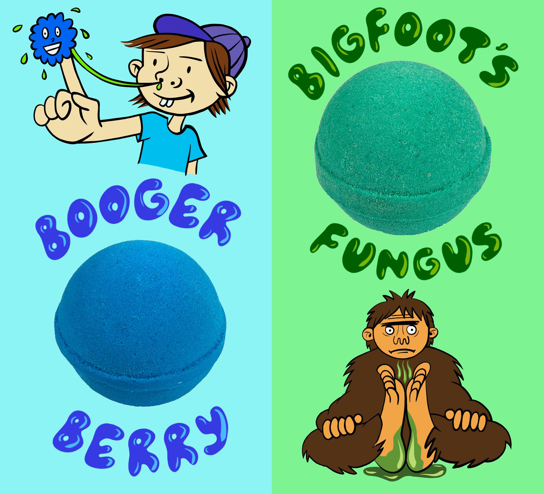 Funky Fresh Kids - Wholesale Bath Bomb/Fizz - Booger Head Bath Bombs 4-Pack Gift Set for Kids3