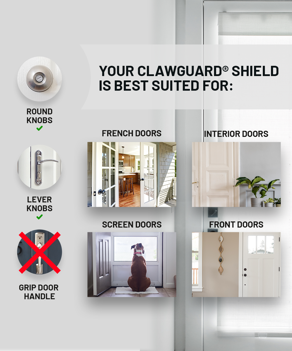 CLAWGUARD - Wholesale Pet Paw Protection - Original CLAWGUARD Door Shield - Door, Door Frame and Wall Protection9