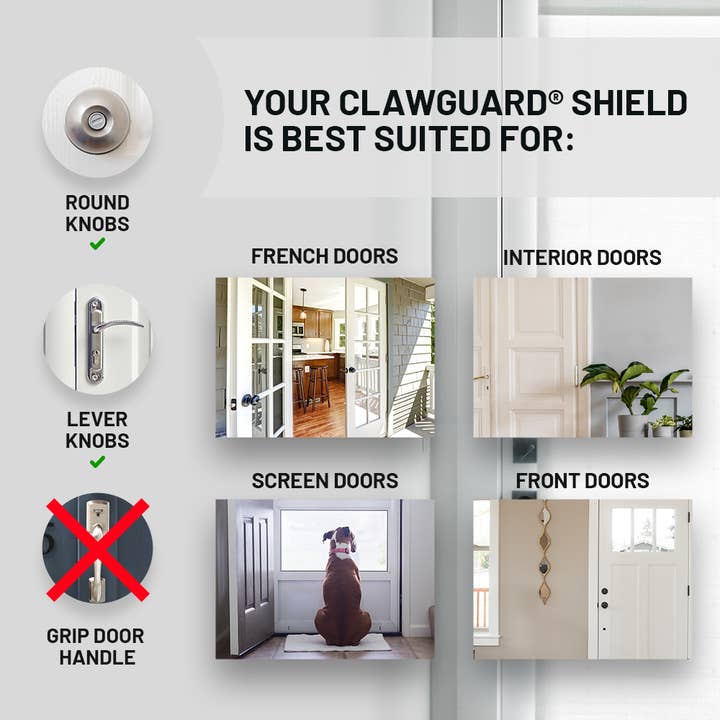 CLAWGUARD - Wholesale Pet Paw Protection - Original CLAWGUARD Door Shield - Door, Door Frame and Wall Protection9