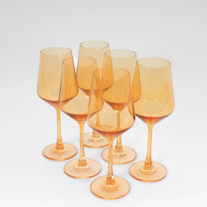GlassHauseCo - Wholesale Wine Glass - Creamsicle Orange - Colored Wine Glass2