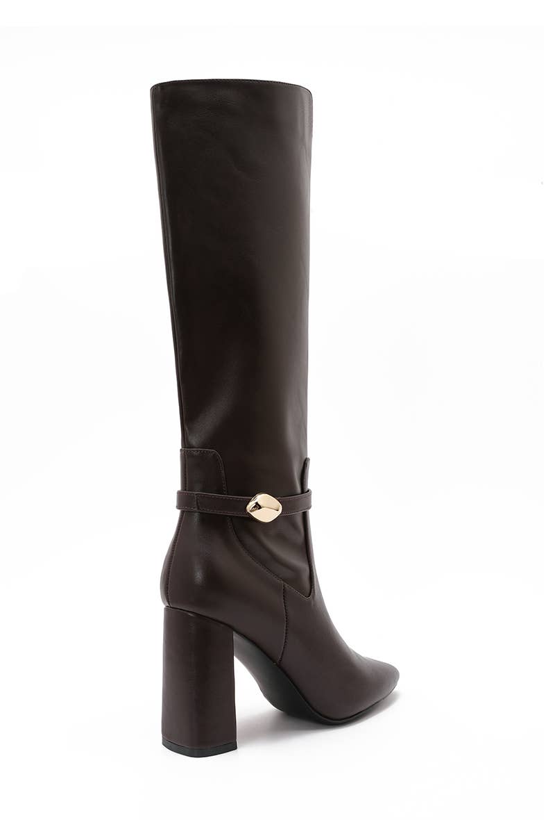 Joia Paris – wholesale Stövlar - Unisex – Eleganta höga stövlar med fyrkantig klack och metalldetaljH8-999H9