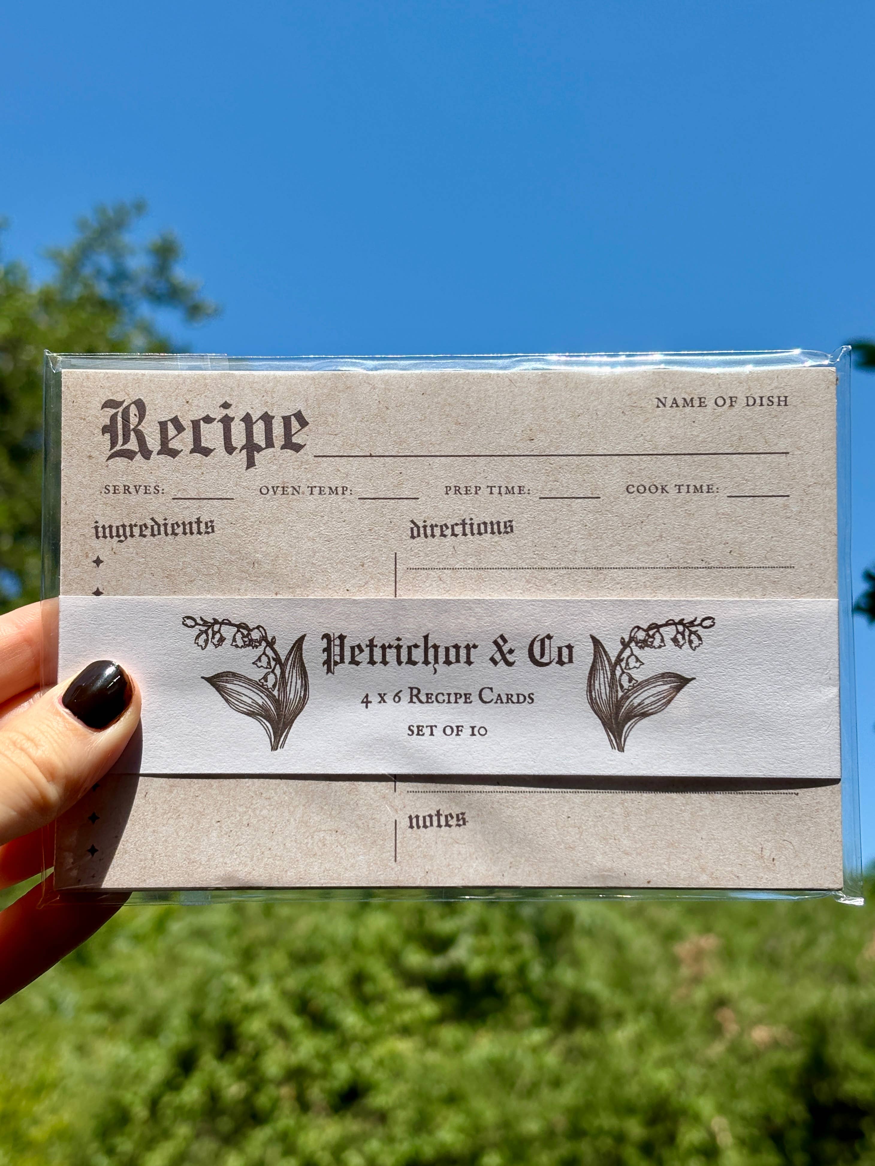 Petrichor & Co. - Wholesale Recipe Card - Retro Recipe Cards – Set of 10 Vintage Kitchen Stationery3