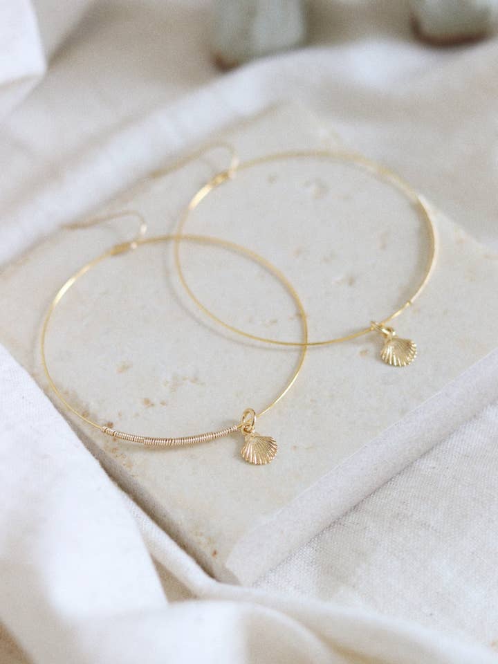 SEASIDE HOOPS for wholesale by Goldie Jewelry