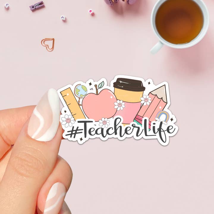 Pegatinas Teacher Life / Apreciación a los maestros para venta al por mayor de Kenjia Quotes