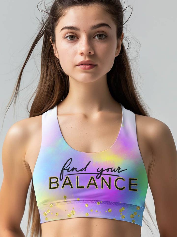 Find Your Balance Stella Seamless Racerback Sport Yoga Bra - Women for wholesale by Pineapple Clothing