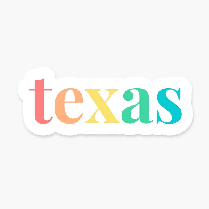 Texas US State 2.15 x 1 tum - Everyday klistermärke för wholesale av Footnotes