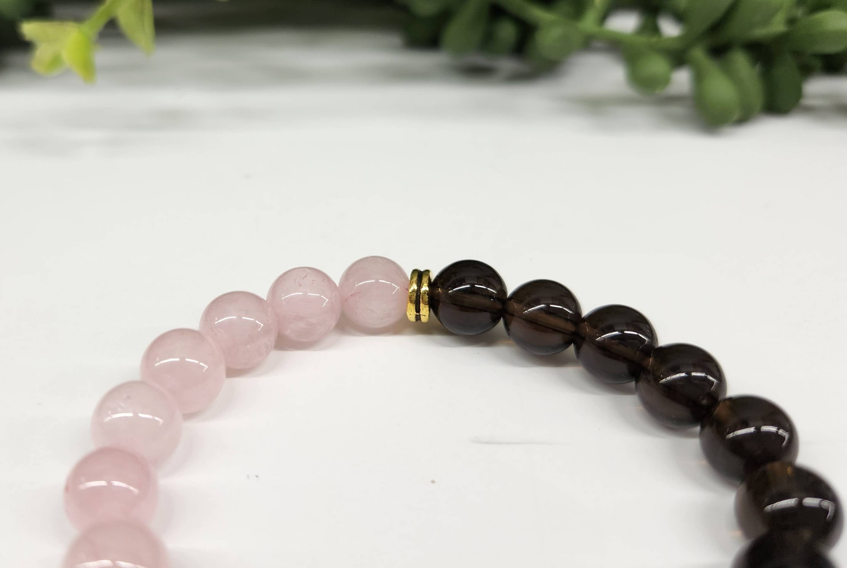 Meraki Gemstones - Wholesale Beaded Bracelet - GRIEF /LOSS-Band.Carnelian/Rose Quartz/Smoky Quartz-Bracelet5