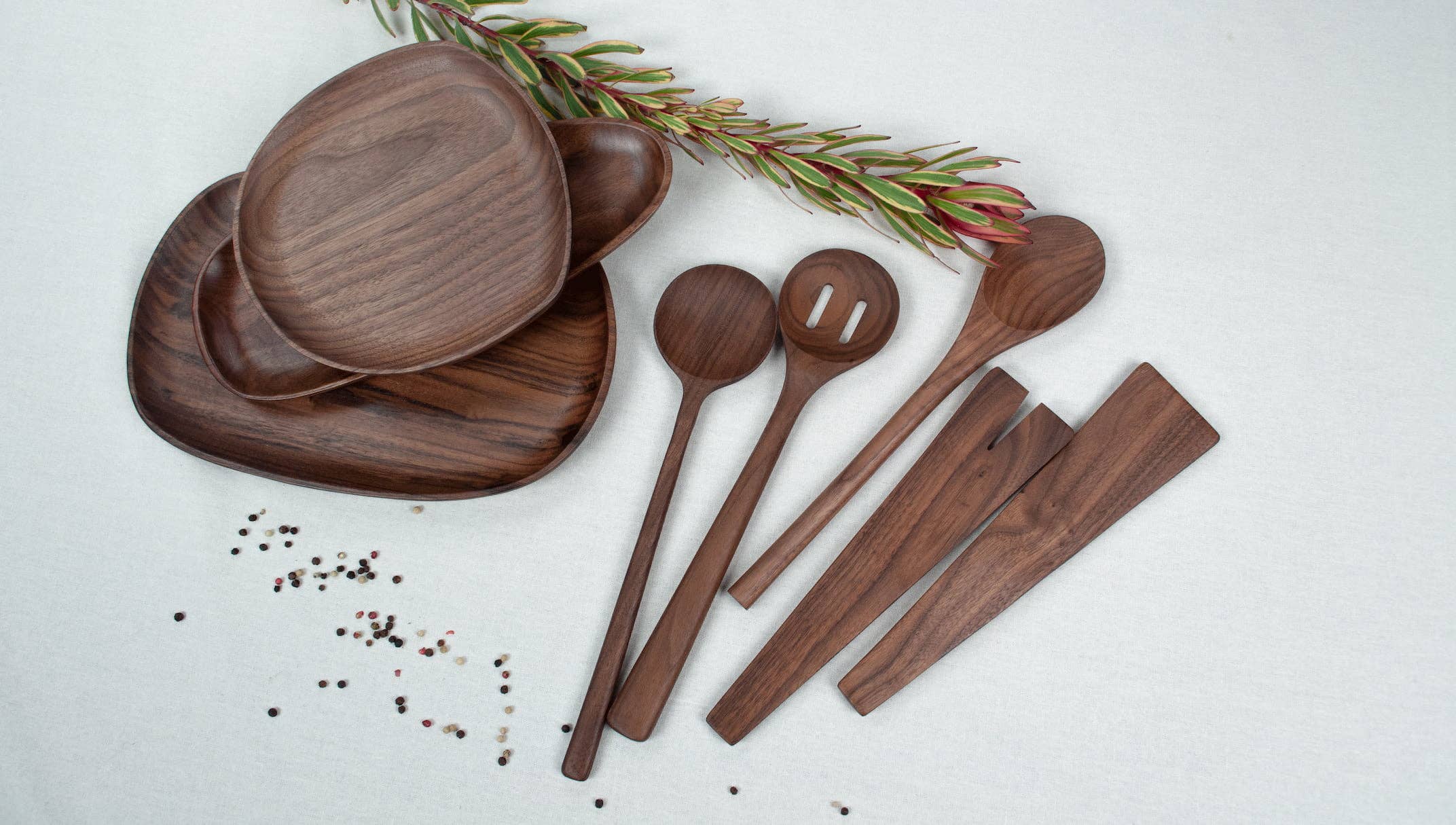 JBrody & Co. USA - Wholesale Kitchen Spoon - 12’’ Walnut Wooden Oval Spoon - Kitchen Cooking Utensil2