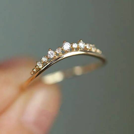 happyzzzsu - Wholesale Multi-Stone Ring - 925 Sterling Silver Crown Ring