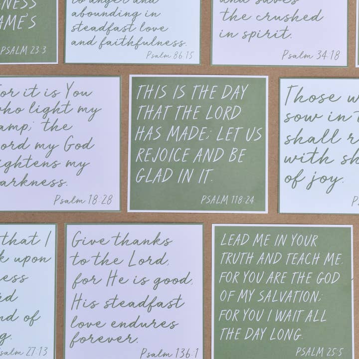 Lilypad Design Co. - Wholesale Stationery/Notecard Set - Psalm Scripture Cards1