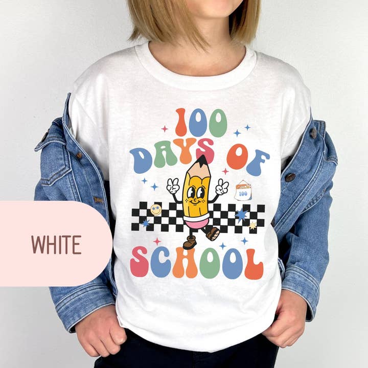 Camisetas para niños de 100 días de clases, felices 100 días de escuela, 100 días de clases para venta al por mayor de Solana Grace